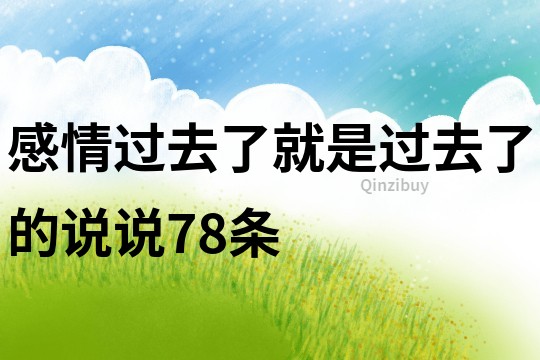 感情过去了就是过去了的说说78条