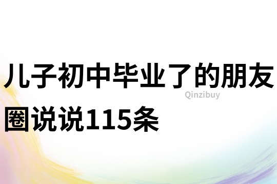 儿子初中毕业了的朋友圈说说115条