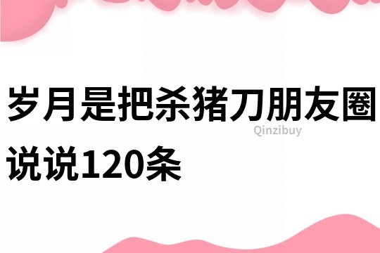 岁月是把杀猪刀朋友圈说说120条