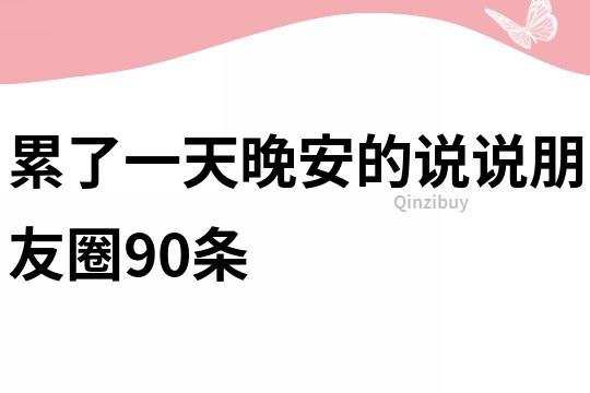 累了一天晚安的说说朋友圈90条