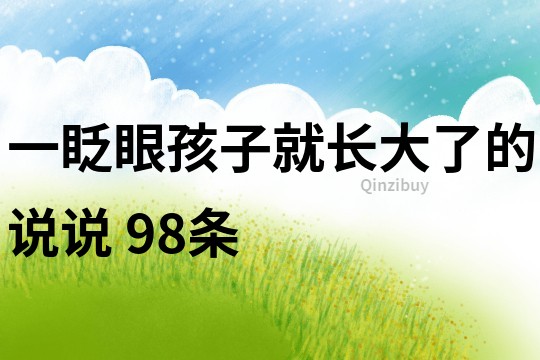 一眨眼孩子就长大了的说说	98条