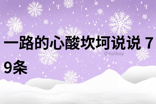 一路的心酸坎坷说说	79条