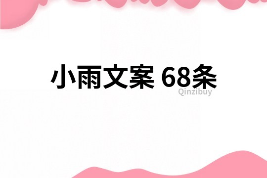 小雨文案	68条