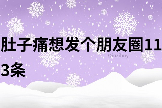 肚子痛想发个朋友圈113条