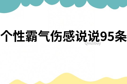 个性霸气伤感说说95条