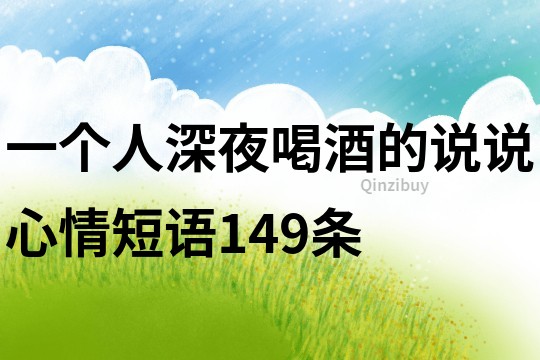 一个人深夜喝酒的说说心情短语149条