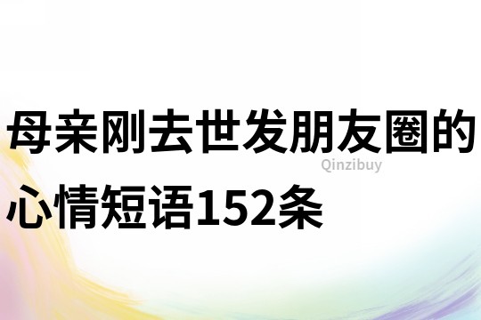 母亲刚去世发朋友圈的心情短语152条