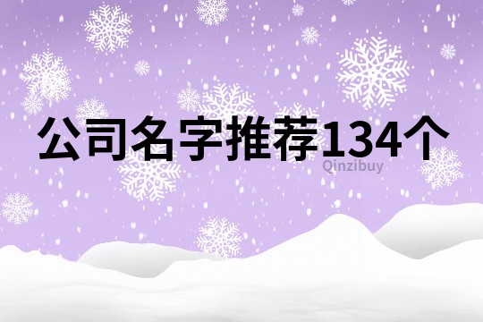 公司名字推荐134个