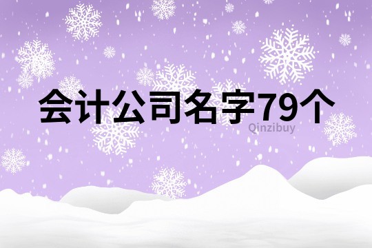 会计公司名字79个