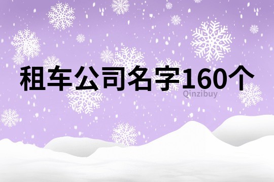 租车公司名字160个