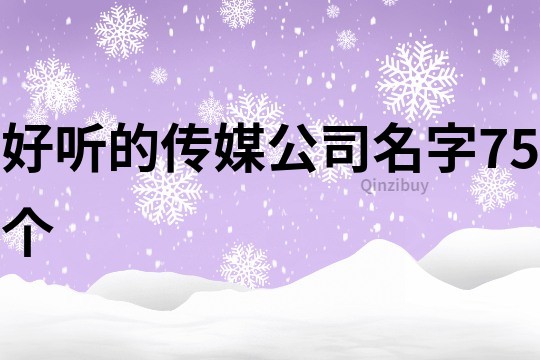 好听的传媒公司名字75个