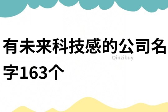 有未来科技感的公司名字163个