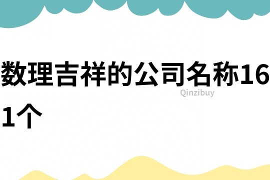 数理吉祥的公司名称161个