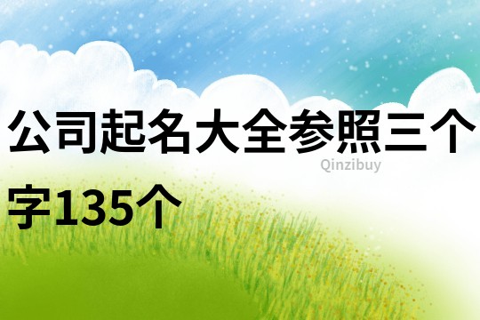 公司起名大全参照三个字135个