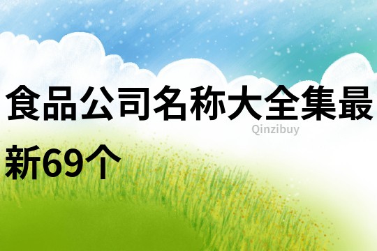 食品公司名称大全集最新69个