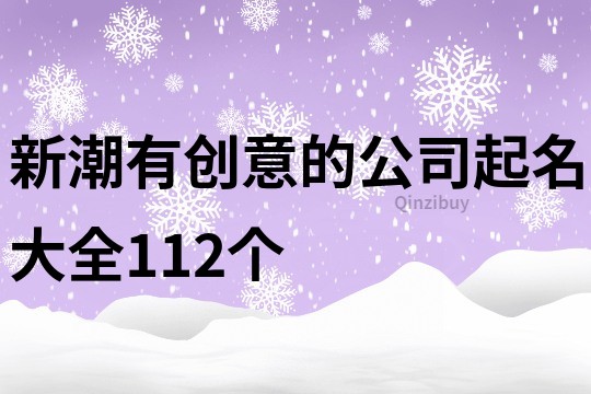 新潮有创意的公司起名大全112个