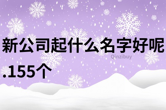 新公司起什么名字好呢.155个