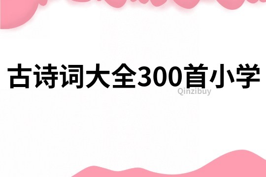 古诗词大全300首小学