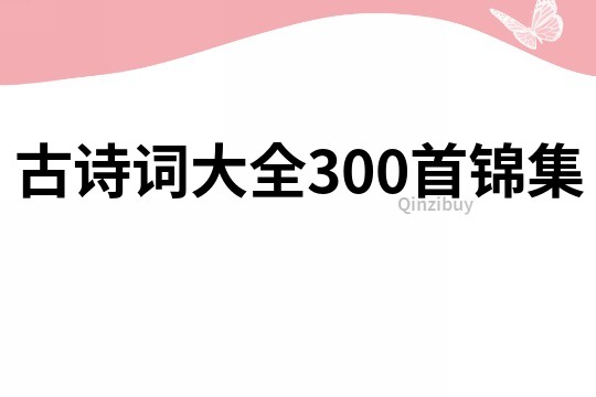 古诗词大全300首锦集