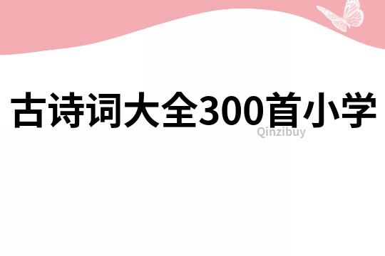 古诗词大全300首小学