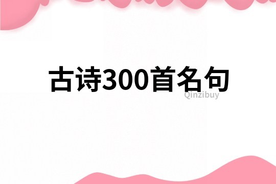 古诗300首名句