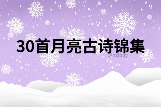 30首月亮古诗锦集