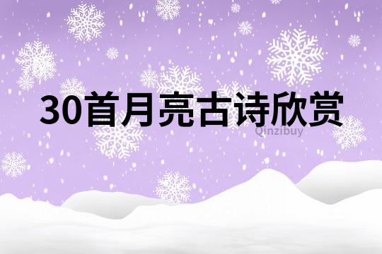 30首月亮古诗欣赏