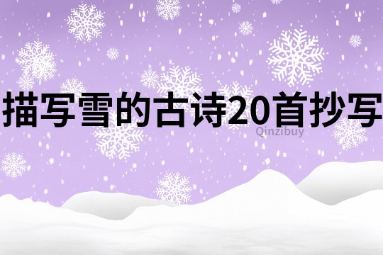 描写雪的古诗20首抄写