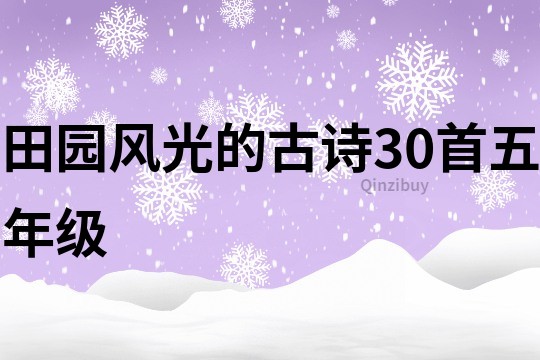 田园风光的古诗30首五年级