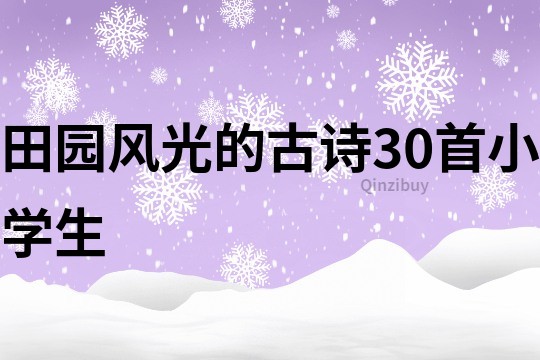 田园风光的古诗30首小学生