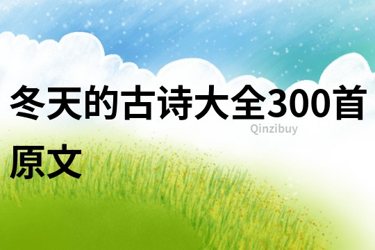 冬天的古诗大全300首原文