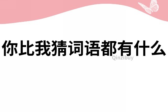 你比我猜词语都有什么