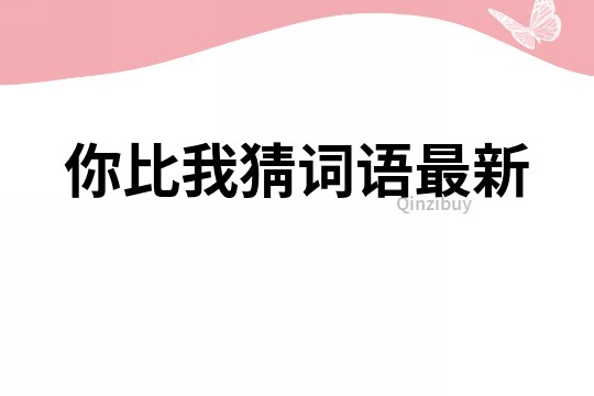 你比我猜词语最新