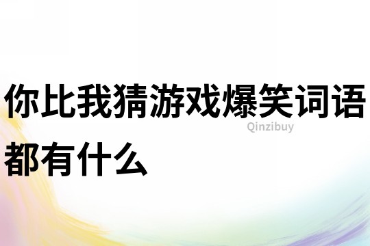 你比我猜游戏爆笑词语都有什么