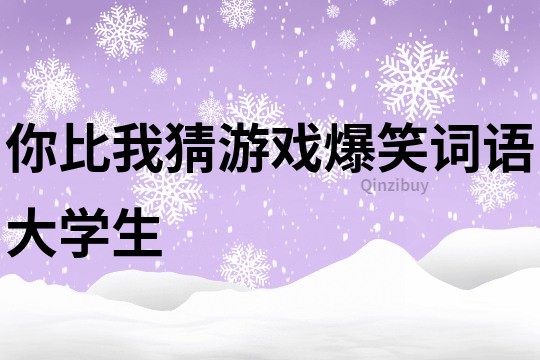 你比我猜游戏爆笑词语大学生