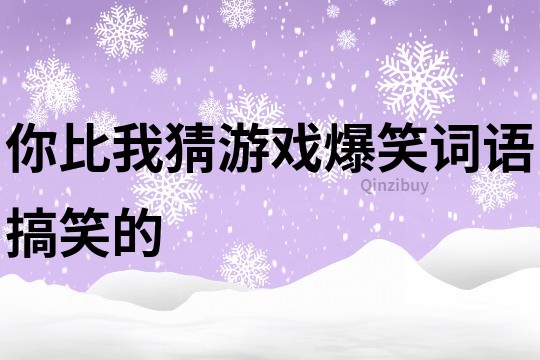 你比我猜游戏爆笑词语搞笑的