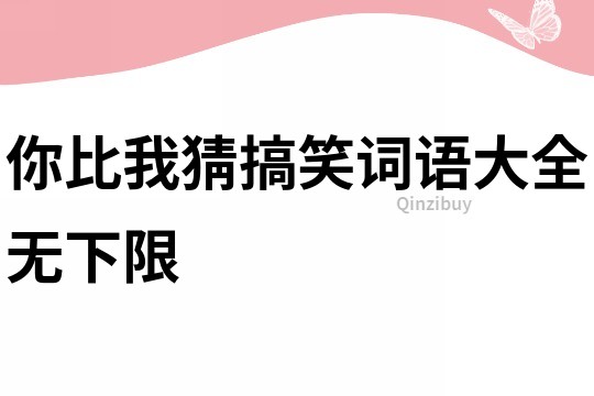 你比我猜搞笑词语大全无下限