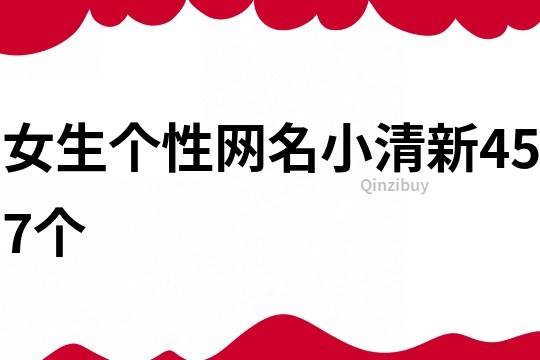 女生个性网名小清新457个