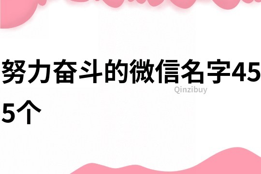 努力奋斗的微信名字455个