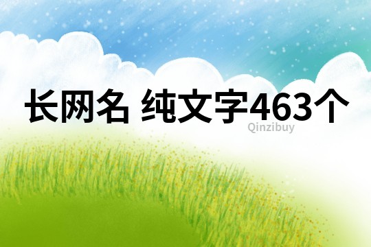 长网名 纯文字463个