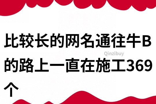 比较长的网名：通往牛B的路上一直在施工369个