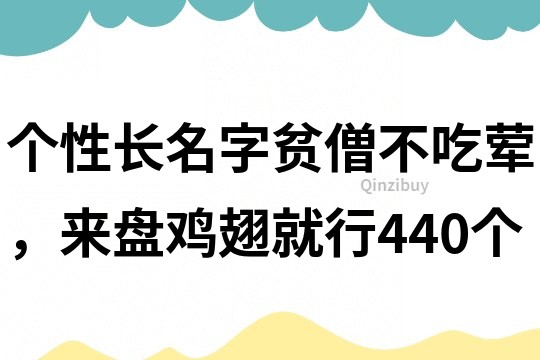 个性长名字：贫僧不吃荤，来盘鸡翅就行440个