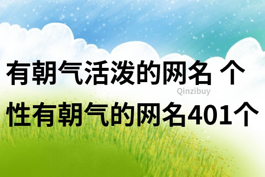 有朝气活泼的网名 个性有朝气的网名401个