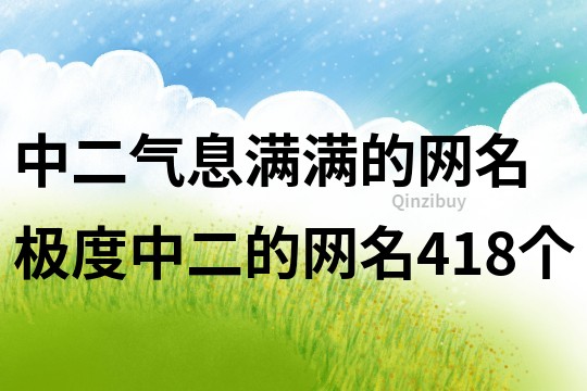 中二气息满满的网名 极度中二的网名418个