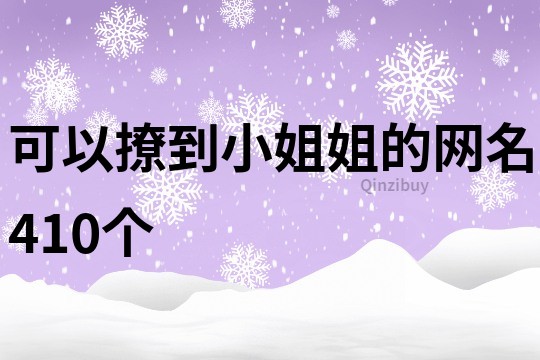 可以撩到小姐姐的网名410个