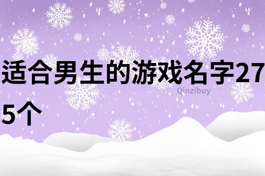 适合男生的游戏名字275个