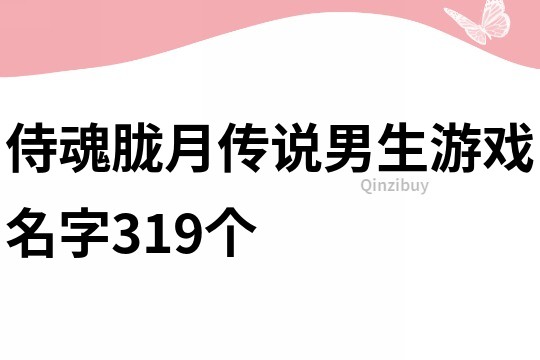 侍魂胧月传说男生游戏名字319个