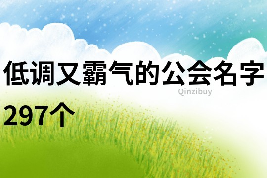 低调又霸气的公会名字297个