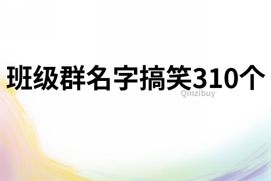 班级群名字搞笑310个