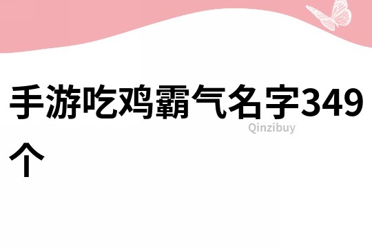 手游吃鸡霸气名字349个